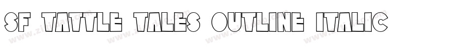 SF Tattle Tales Outline Italic字体转换